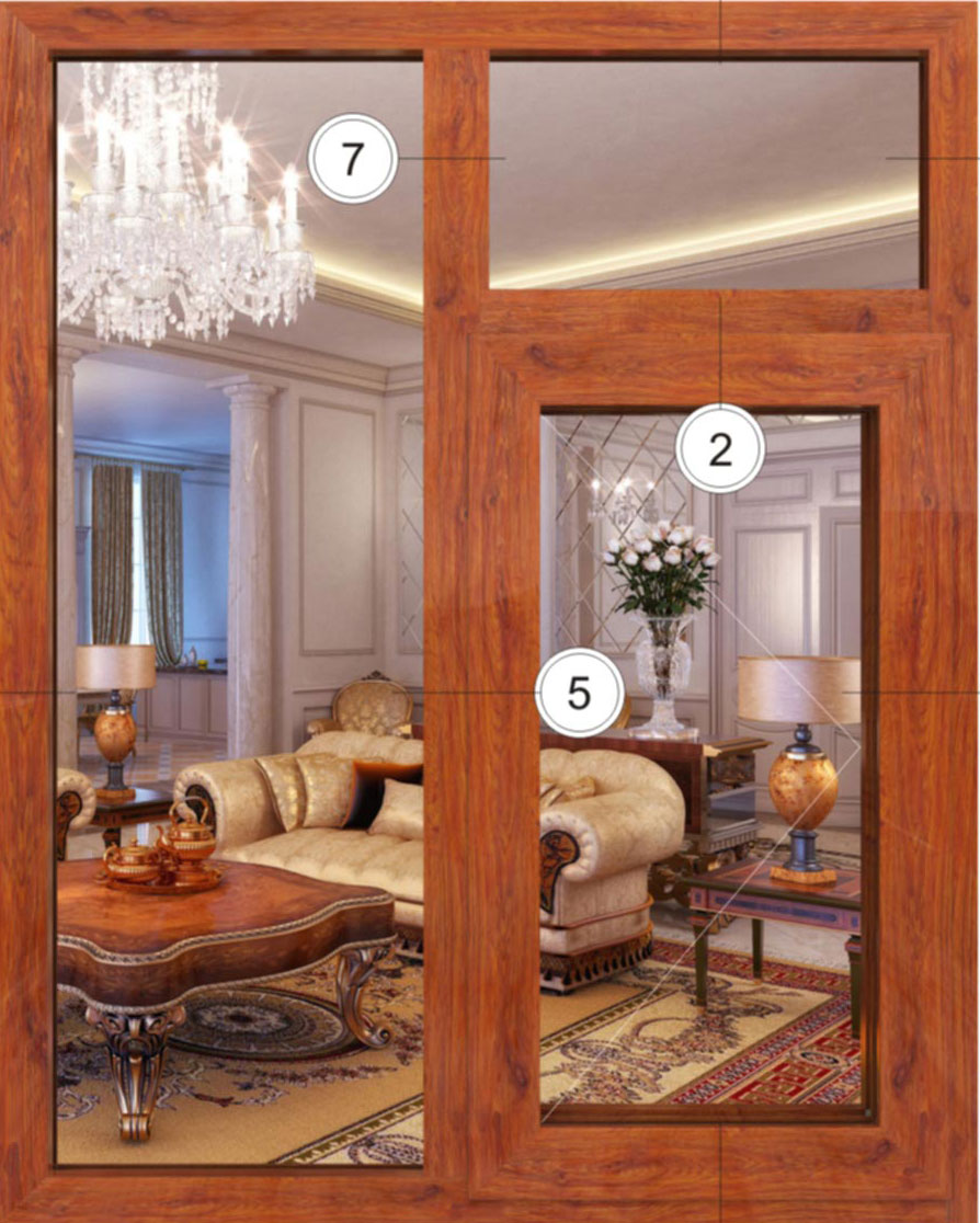 WPC90C节能带金刚网平开窗